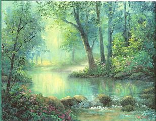 Landscape with a stream.