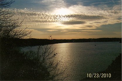 Sunset view of Lake Cumberland in KY.